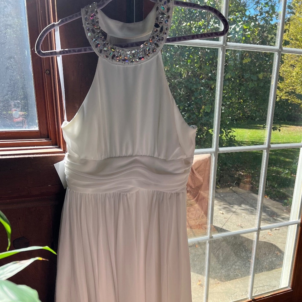 White cocktail, homecoming, pageant, wedding, short formal dress